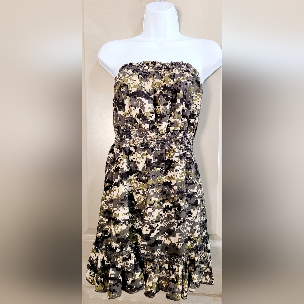 Forever 21 camouflage tube tunic knit dress size medium